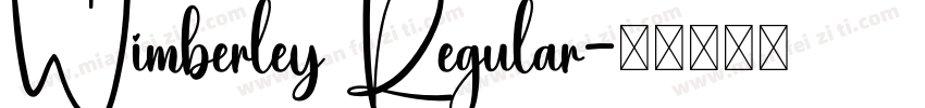 Wimberley Regular字体转换